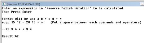 Reverse Polish Notation Calculator Ekran Görüntüsü
